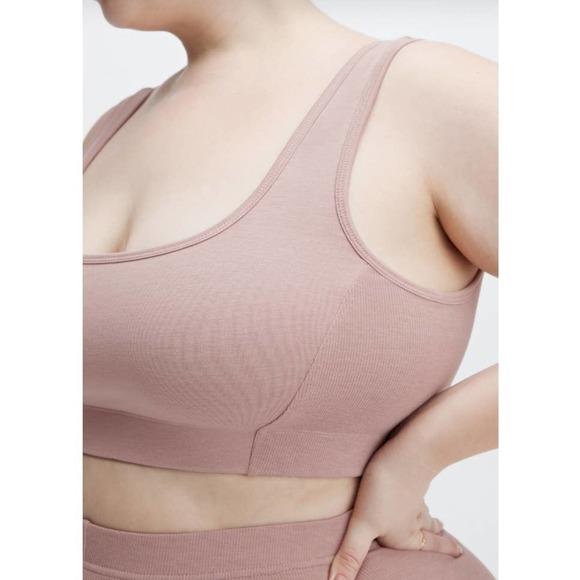 Fabletics RestoreKnit Scoop Back Bralette Trail Dust 3X - Picture 3 of 9